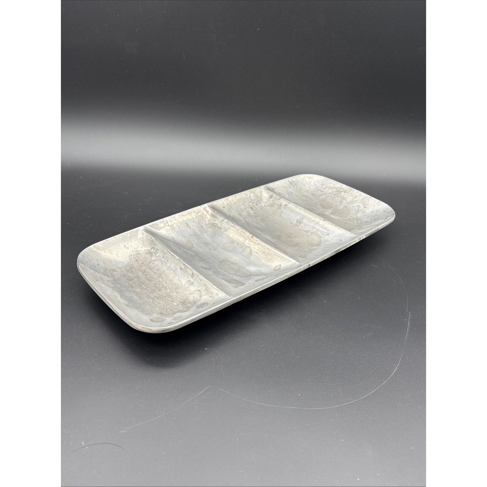 Vintage Wilton Armetale 4 Section Divided Platter Gourmet Grillware Veggie Tray